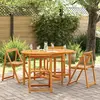 vidaXL Table de Jardin Marron 110 x 60 x 72 cm Bois d'Acacia Massif