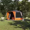 vidaXL Tente Gris et orange Large Polyester