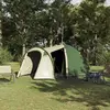 vidaXL Tente Dôme Dôme avec toit avec stockage Vert 384 x 254 x 170 cm