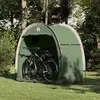 vidaXL Tente de rangement pour vélos avec toit Vert 210 x 90 x 174 cm