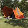 vidaXL Tente Tipi familiale Tipi Gris et orange 510 x 690 x 330 cm