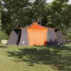 vidaXL Tente Tipi avec toit Gris et orange 492 x 492 x 275 cm tissu