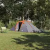 vidaXL Tente Tunnel Gris et orange 510 x 240 x 156 cm taffetas