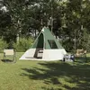 vidaXL Tente Tipi avec toit Vert 383 x 338 x 217 cm taffetas