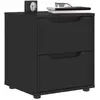 vidaXL Table de chevet VISNES noir 45x40x50 cm bois d'ingénierie