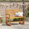 vidaXL Banc balançant Marron 110 x 59 x 97 cm Bois d'Acacia Massif