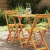 vidaXL Table de Jardin Naturel 60 x 60 x 72 cm Bois d'Acacia Massif