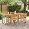 vidaXL Table de Jardin Gris 160 x 80 x 75 cm Bois d'Acacia Massif