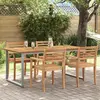 vidaXL Table de Jardin Gris 180 x 90 x 75 cm Bois d'Acacia Massif