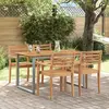vidaXL Table de Jardin Gris 140 x 80 x 75 cm Bois d'Acacia Massif