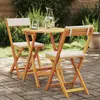 vidaXL Ensemble de salle à manger pour jardin 3 pcs Huile Naturelle
