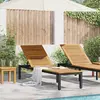 vidaXL Vidaxl Chaise Longue Noire 200x55x35 Cm En Bois D'acacia Massif