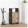 vidaXL Portant de bois chauffage noir 40x30x80 cm