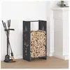 vidaXL Portant de bois chauffage anthracite 40x30x80 cm
