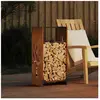 vidaXL Étagère à bois 40x30x80 cm acier résistant aux intempéries
