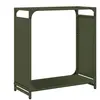 vidaXL Portant de bois chauffage vert olive 60x28x65 cm
