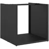 vidaXL Portant de bois chauffage noir 40x40x40 cm