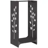 vidaXL Portant de bois chauffage noir 40x30x80 cm
