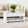 vidaXL Table basse Drammen Blanc 99 x 55 x 45 cm Bois de pin massif