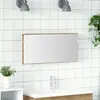 vidaXL Miroir chêne artisanal 80 x 37 cm Verre et Bois Ingénierie
