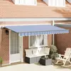 vidaXL Auvent Rétractable Bleu et Blanc 3.5 x 2 m