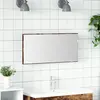 vidaXL Miroir Montage mural Marron 80 x 37 cm Verre et Bois Ingénierie