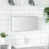 vidaXL Miroir Sonoma gris clair 80 x 37 cm Verre et Bois Ingénierie
