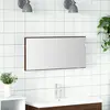 vidaXL Meuble Miroir de Salle de Bain avec Lumière LED Chêne Brun 80x37 cm