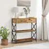 vidaXL Table Console avec tiroir Bois ancien 75 x 28 x 75 cm