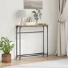 vidaXL Table console avec étagère Chêne artisanal 75 x 19,5 x 75 cm