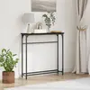vidaXL Table console Chêne noir 75 x 19,5 x 75 cm Bois d'ingénierie