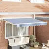 vidaXL Vidaxl Auvent Rétractable Bleu Et Blanc 250x200 Cm
