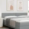 vidaXL Tête de lit LED Gris clair 200 cm tissu