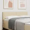 vidaXL Tête de Lit LED Design Blocs de Diamant Crème 160 cm Tissu