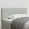 vidaXL Tête de lit LED Gris clair Set de 2 Gris clair Tissu 100 cm