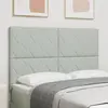 vidaXL Tête de lit LED Gris clair 144 cm Velours