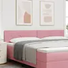 vidaXL Tête de Lit LED Rose Ensemble de 2 Rose Tissu