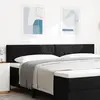 vidaXL Têtière LED Design Blocs en Diamant Noir 200 cm Tissu