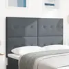 vidaXL Têtière LED Gris foncé 80 cm Velours