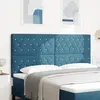 vidaXL Tête de Lit LED Bleu Foncé 90 cm Velours