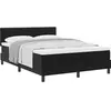vidaXL Lit À Ressorts Vidaxl Avec Matelas Noir 140x190 Cm Velours