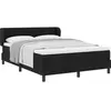 vidaXL Lit boxspring avec matelas avec matelas Noir 160 x 200 cm tissu