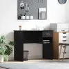 vidaXL Bureau avec tiroir Chêne noir 90 x 49 x 75 cm Bois d'ingénierie