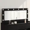 vidaXL Vidaxl Miroir De Maquillage Chêne Noir Bois, Verre Moyen