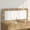 vidaXL vidaXL Miroir de vanité Chêne artisanal Bois 100 x 45 x 18 cm