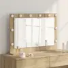 vidaXL vidaXL Miroir de Vanité Chêne Sonoma Bois d'ingénierie, Verre