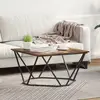 vidaXL Vidaxl Chêne Fumé Bois Moyen Durable Tables Basses Carrée