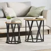 vidaXL Tables D'appoint Vidaxl 2 Pcs En Bois D'ingénierie