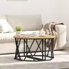 vidaXL Table basse Chêne artisanal 80 x 80 x 42 cm