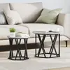 vidaXL Table d'appoint 2 pcs Gris Sonoma Bois d'ingénierie et acier
